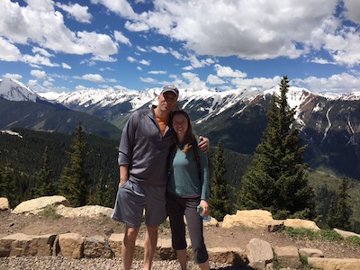 at the top of Aspen Mountain (we took the gondola up)