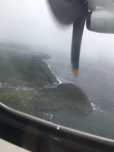flying into Newfoundland - look at those cliffs!